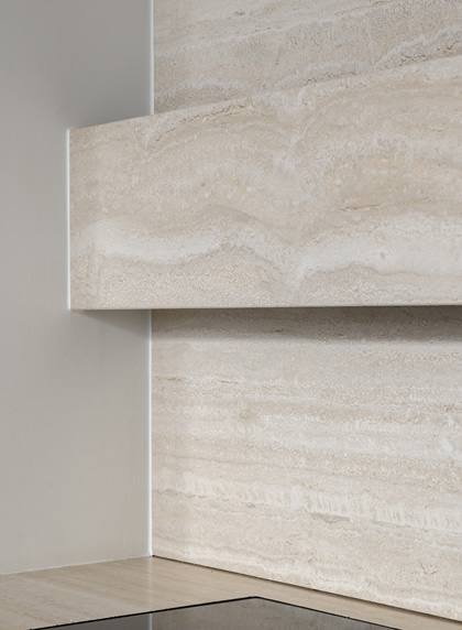 Detailfoto silicone afwerking keuken na totaalproject stadswoning Deinze